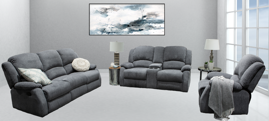 Crawford Three Piece Reclining Sofa Set by American Home Line
